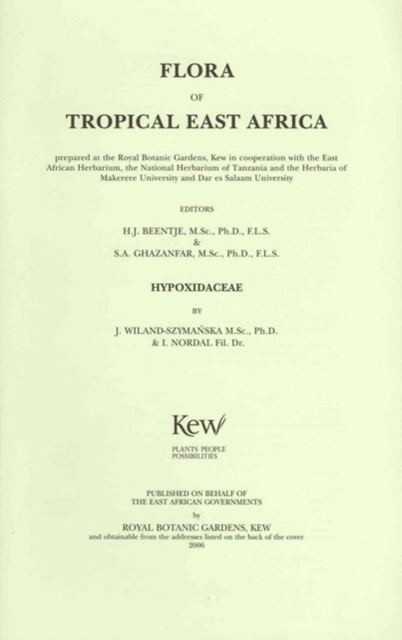 Flora of Tropical East Africa: Hypoxidaceae : Hypoxidaceae, Paperback / softback Book