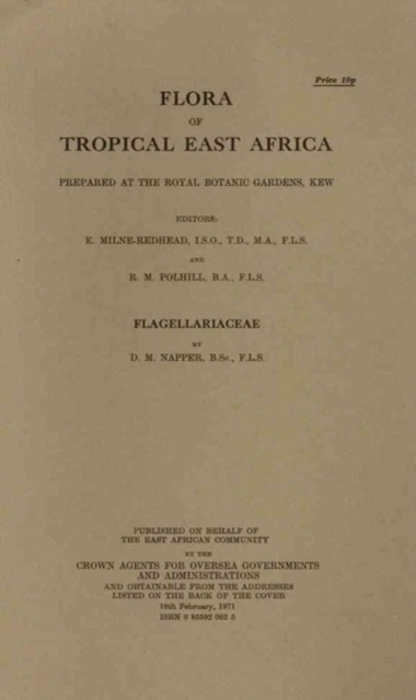 Flora of Tropical East Africa: Flagellariaceae : Flagellariaceae, Paperback / softback Book