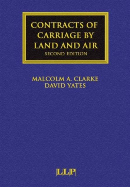 Contracts of Carriage by Land and Air, Hardback Book