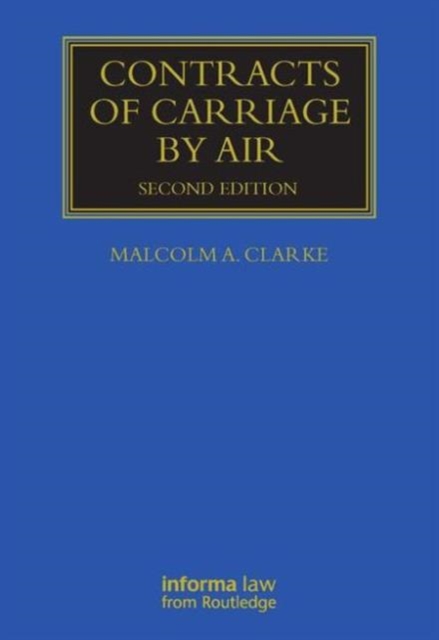 Contracts of Carriage by Air, Hardback Book