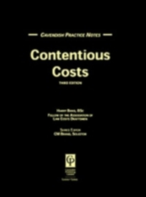 Practice Notes on Contentious Costs, PDF eBook