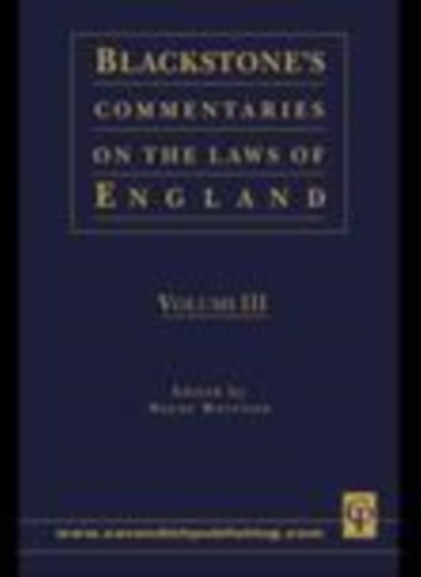 Blackstone's Commentaries on the Laws of England Volumes I-IV, PDF eBook