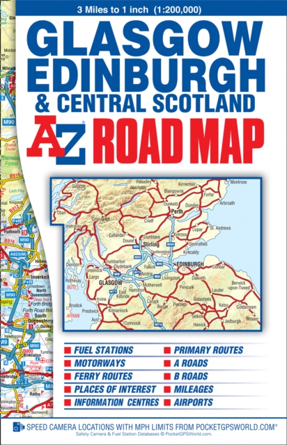 Glasgow, Edinburgh and Central Scotland A-Z Road Map, Sheet map, folded Book