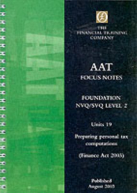 PERSONAL TAXATION COMPUTATIONS FA2003 19, Paperback Book