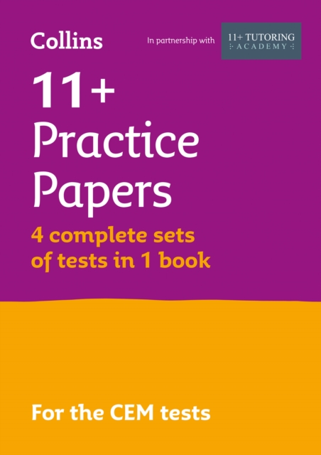 11+ Verbal Reasoning, Non-Verbal Reasoning & Maths Practice Papers (Bumper Book with 4 sets of tests) : For the 2024 Cem Tests, Paperback / softback Book