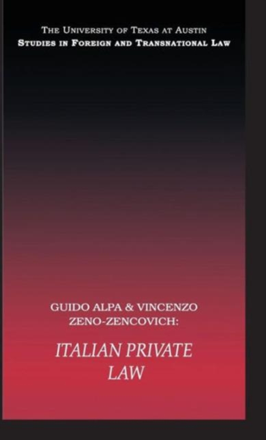 Italian Private Law, Hardback Book