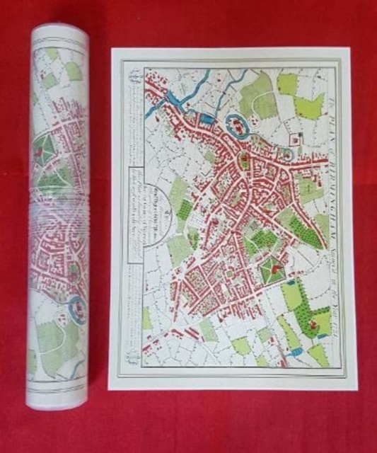 Birmingham 1731 - Old Map Supplied in a Clear Two Part Screw Presentation Tube - Print Size 45cm x 32cm : William Westley's Plan of Birmingham, Sheet map, flat Book