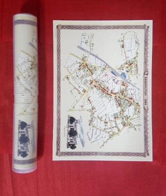 Erdington Village 1884 - Old Map Supplied Rolled in a Clear Two Part Presentation Tube - Print Size 45cm x 32cm, Sheet map, rolled Book