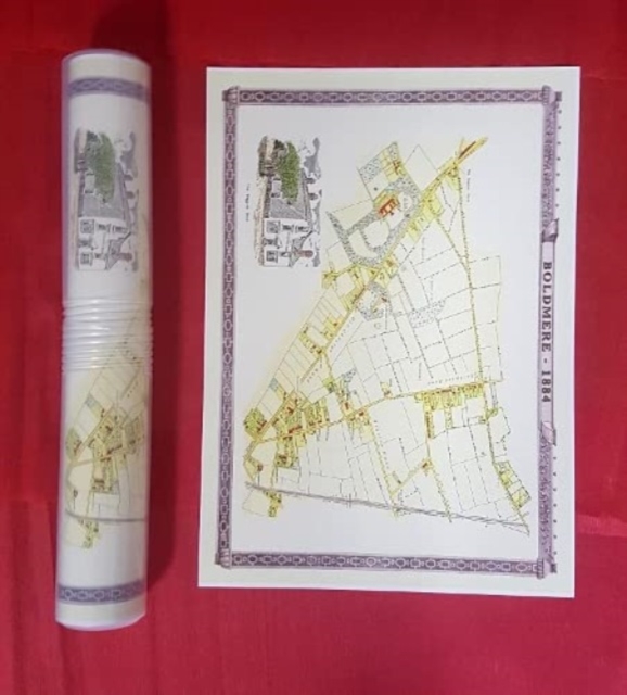 Boldmere 1884 - Old Map Supplied Rolled in a Clear Two Part Screw Presentation Tube - Print Size 45cm x 32cm, Sheet map, rolled Book