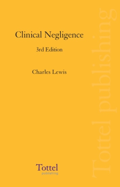 Clinical Negligence, Paperback Book
