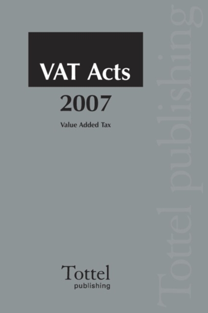 VAT Acts 2007, Paperback Book