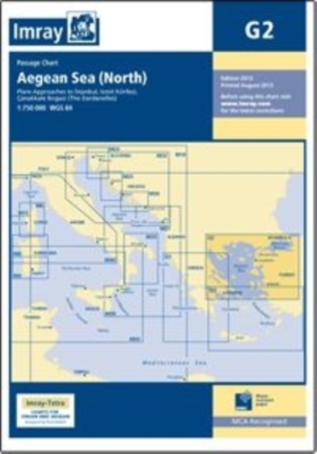 Imray Chart G2 : Aegean Sea (North), Sheet map, folded Book