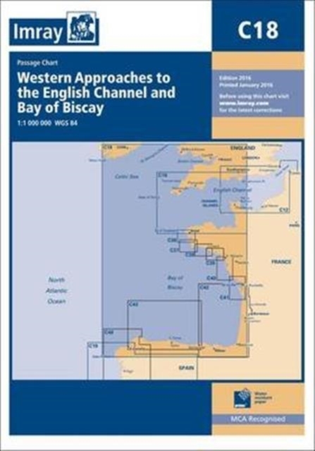 Imray Chart C18 : Western Approaches to the English Channel & Bay of Biscay, Paperback / softback Book