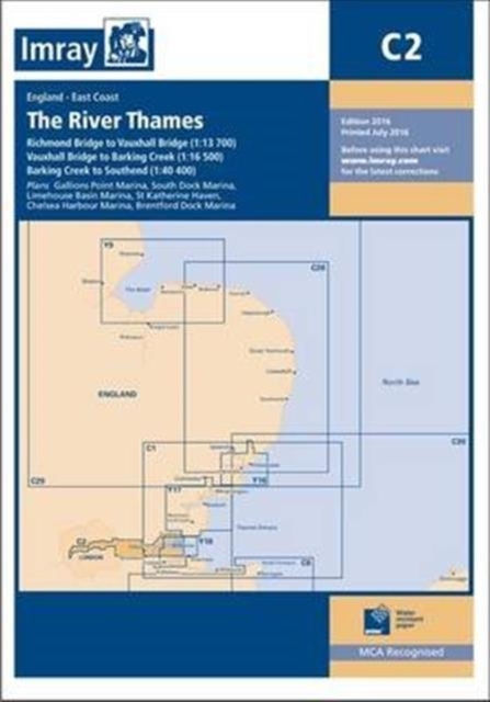 Imray Chart C2 : The River Thames - Teddington to Southend, Paperback / softback Book