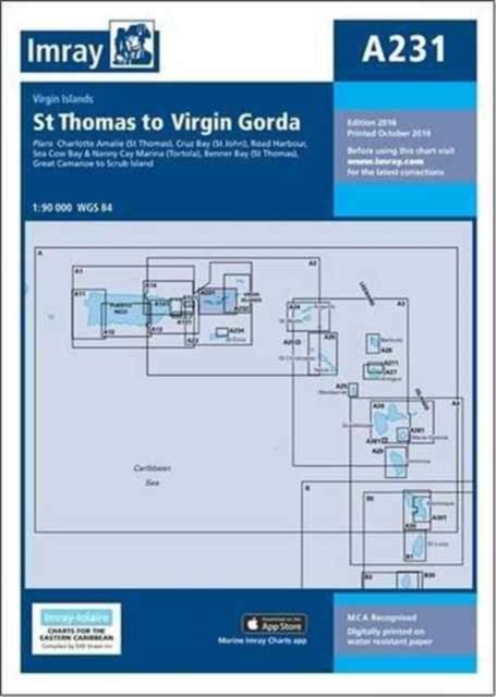 Imray Chart A231 : Virgin Islands - St Thomas to Virgin Gorda, Paperback / softback Book