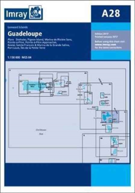Imray Chart A28 : Guadeloupe, Sheet map, folded Book