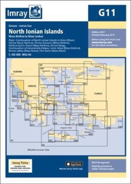 Imray Chart G11 : North Ionian Islands - Nisos Kerkira to Nisos Levkas, Sheet map, folded Book