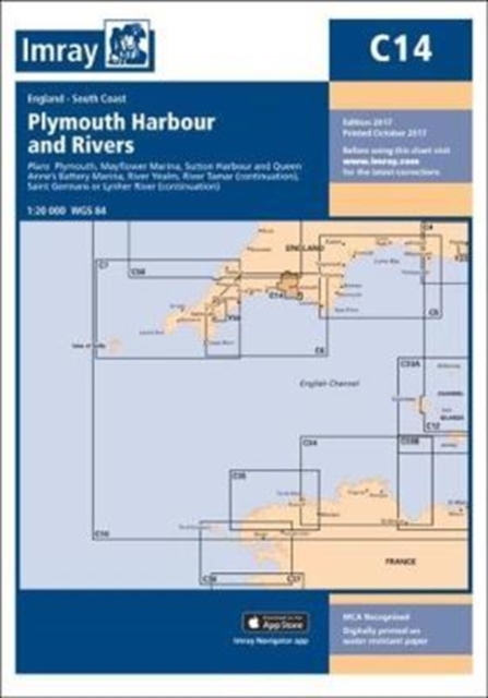 Imray Chart C14 : Plymouth Harbour and Rivers, Sheet map, folded Book