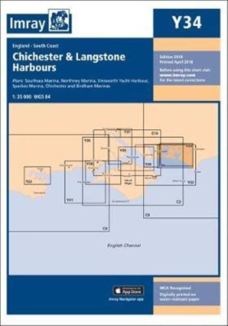 Imray Chart Y34 : Chichester and Langstone Harbours, Sheet map, folded Book