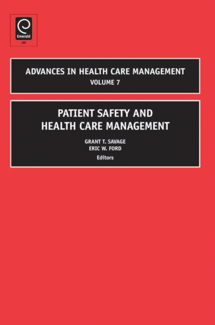 Patient Safety and Health Care Management, Hardback Book