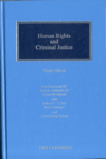 Human Rights and Criminal Justice, Hardback Book