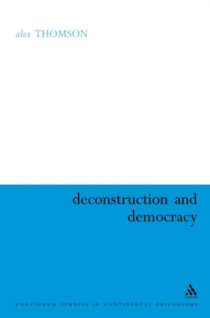 Deconstruction and Democracy, PDF eBook