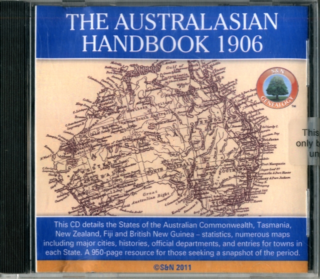 Australasian Handbook 1906, CD-ROM Book