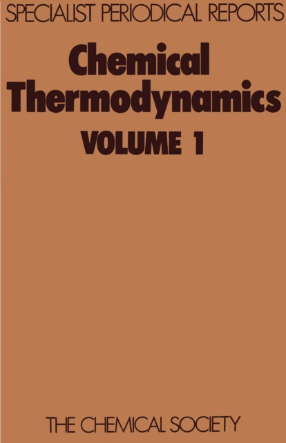Chemical Thermodynamics : Volume 1, PDF eBook