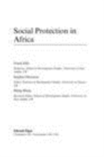 Social Protection in Africa, PDF eBook