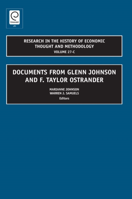 Documents from Glenn Johnson and F. Taylor Ostrander, Hardback Book