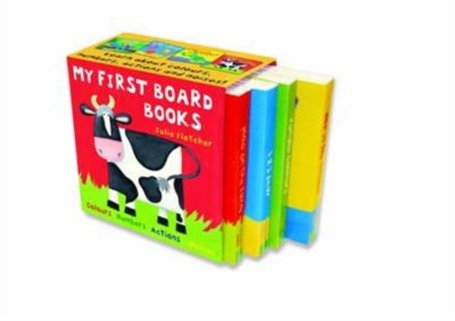 My First Board Books : "Jungle Colours", "1 2 3 Sea", "Hop in the Garden", "Moo on the Farm", Hardback Book
