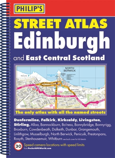 Philip's Street Atlas Edinburgh and East Central Scotland, Spiral bound Book