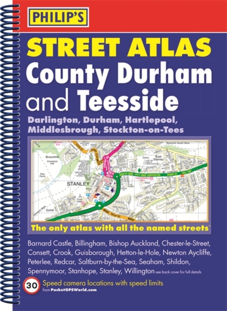Philip's Street Atlas County Durham and Teesside, Spiral bound Book