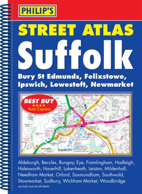 Philip's Street Atlas Suffolk, Spiral bound Book