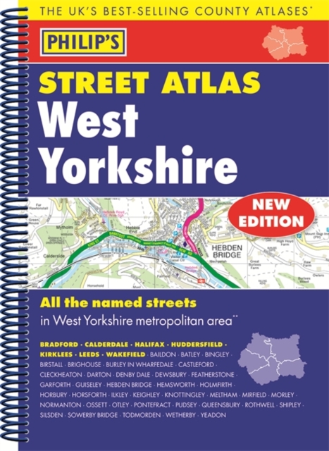 Philip's Street Atlas West Yorkshire, Spiral bound Book