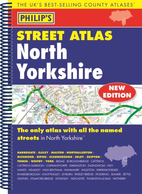 Philip's Street Atlas North Yorkshire, Spiral bound Book