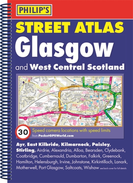 Philip's Street Atlas Glasgow and West Central Scotland, Spiral bound Book