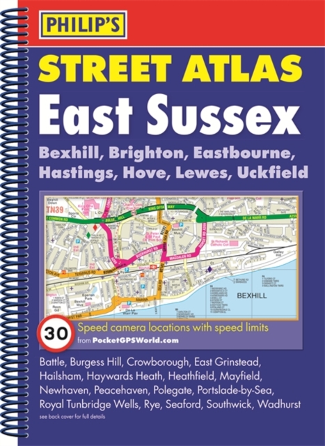Philip's Street Atlas East Sussex, Spiral bound Book