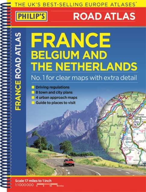 Philip's Road Atlas France, Belgium and The Netherlands : Spiral A5, Paperback / softback Book