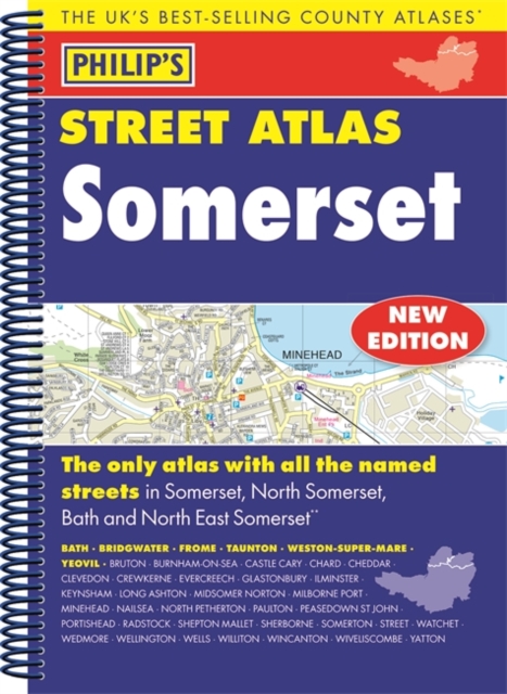 Philip's Street Atlas Somerset, Spiral bound Book