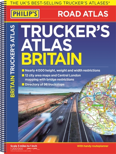 Philip's Trucker's Road Atlas of Britain, Spiral bound Book
