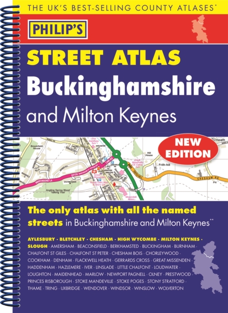 Philip's Street Atlas Buckinghamshire, Spiral bound Book