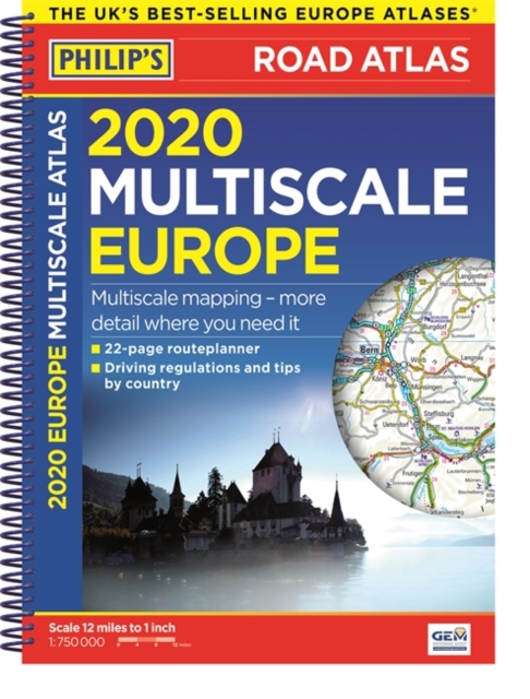 2020 Philip's Multiscale Europe : (A4 Spiral binding), Spiral bound Book