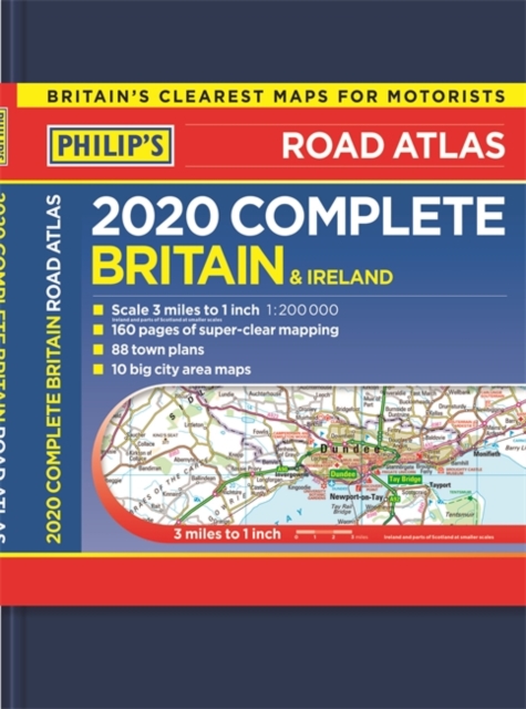 2020 Philip's Complete Road Atlas Britain and Ireland : (De luxe hardback edition), Hardback Book