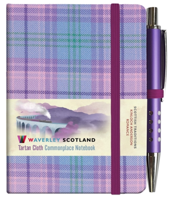 Waverley S.T. (S): Romance Mini with Pen Pocket Genuine Tartan Cloth Commonplace Notebook, Hardback Book