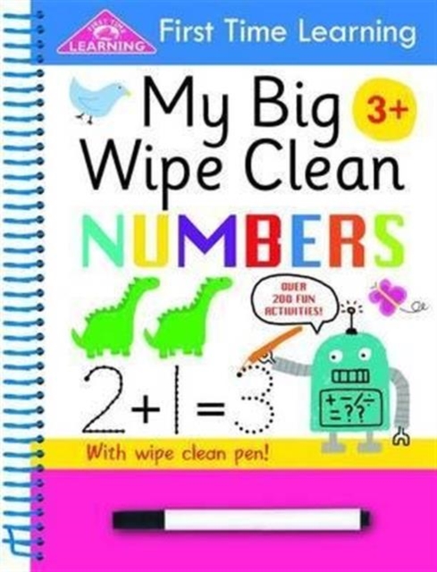 First Time Learning Wipe Clean- Numbers, Spiral bound Book