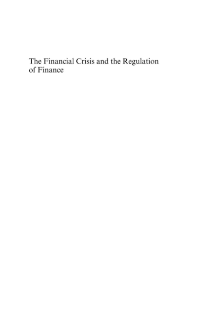 Financial Crisis and the Regulation of Finance, PDF eBook