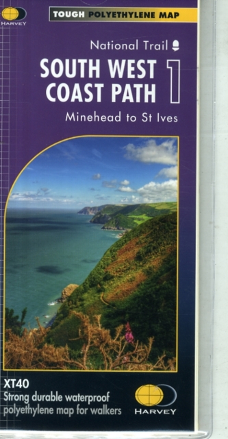 South West Coast Path 1 : Minehead to St Ives, Sheet map, folded Book