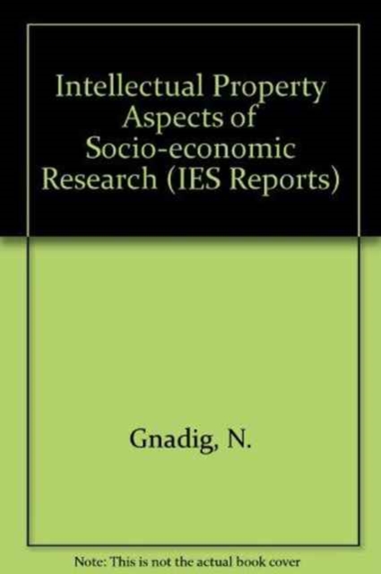 Intellectual Property Aspects of Socio-economic Research, Paperback Book