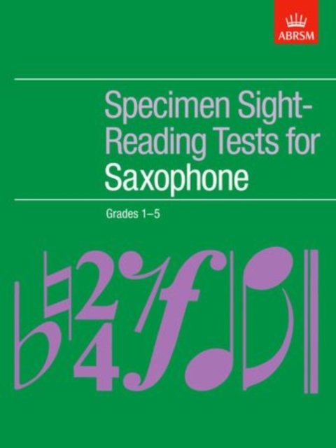 Specimen Sight-Reading Tests for Saxophone, Grades 1-5, Sheet music Book